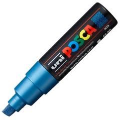 Uniball marcador posca pc-8k no permanente punta biselada 8.0mm azul metÁlico - Imagen 1