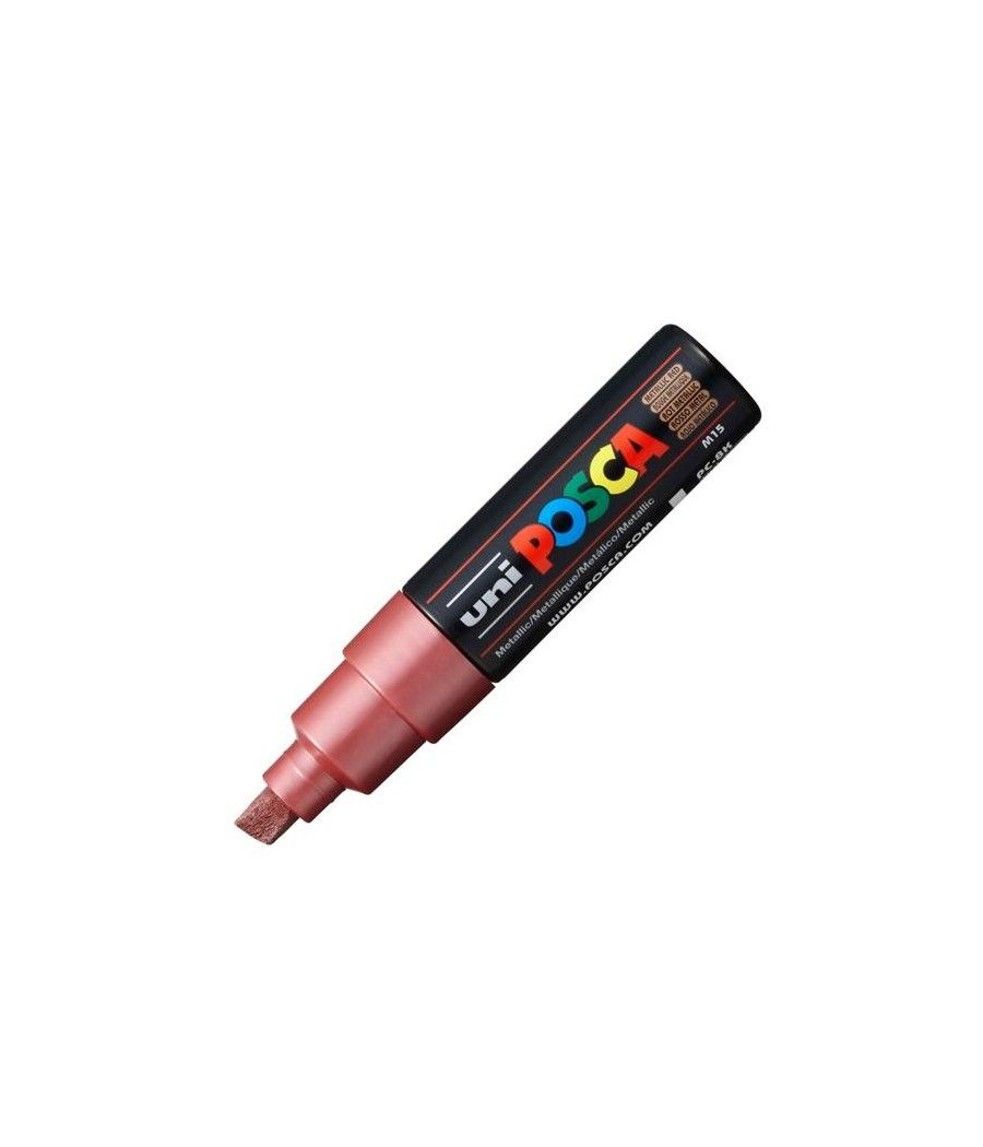 Uniball marcador posca pc-8k no permanente punta biselada 8.0mm rojo metÁlico - Imagen 1