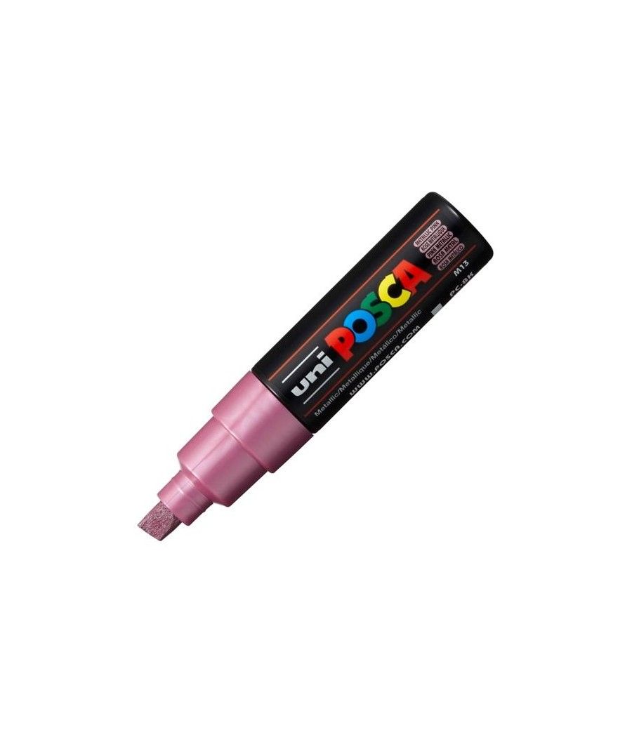 Uniball marcador posca pc-8k no permanente punta biselada 8.0mm rosa metÁlico - Imagen 1