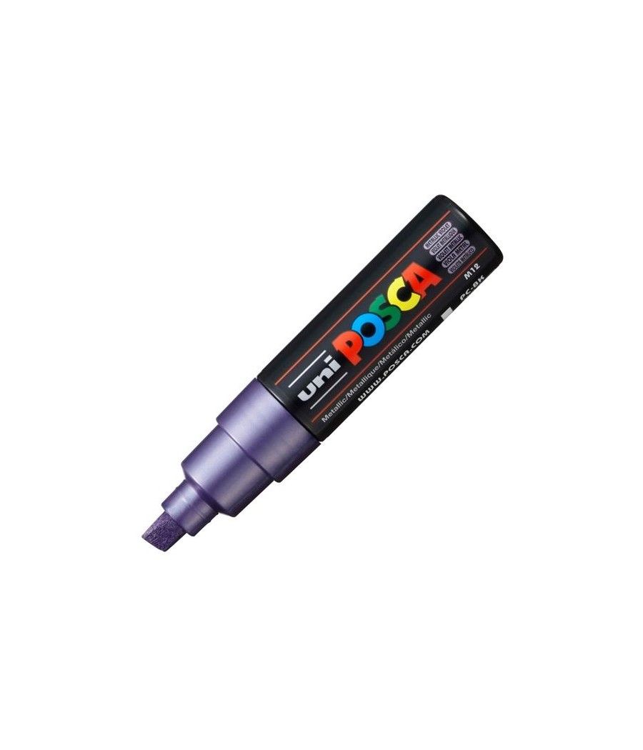 Uniball marcador posca pc-8k no permanente punta biselada 8.0mm violeta metÁlico - Imagen 1
