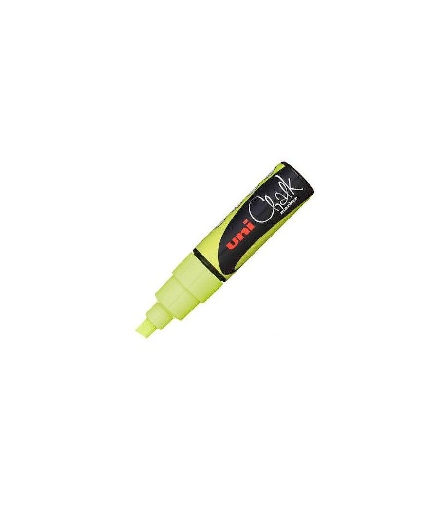 Uniball marcador de tiza liquida pwe-8k amarillo fluor -6u-