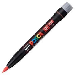Uniball marcador posca pcf-350 no permanente punta acrÍlica estilo pincel rojo - Imagen 1