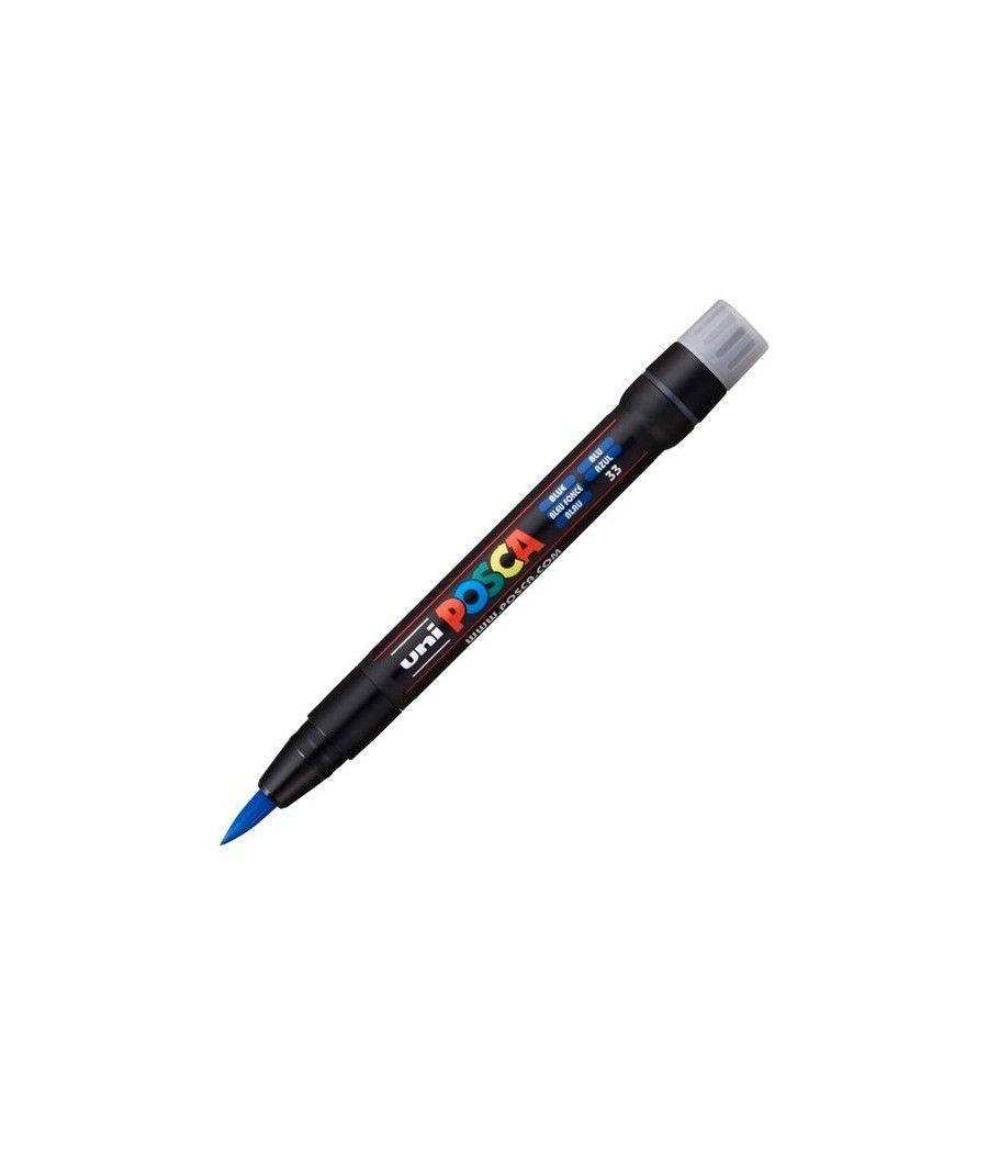 Uniball marcador posca pcf-350 no permanente punta acrÍlica estilo pincel azul - Imagen 1