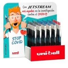 Uniball rollerball jetstream sport sxn-150e retráctil 1.0mm colores rojo-negro-azul expositor 36 ud