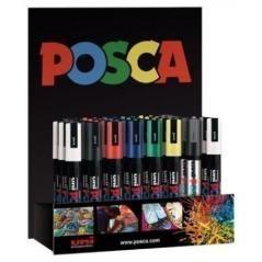 Uniball expositor marcador posca pc-5m/3d surtido -36u- - Imagen 1