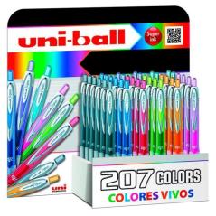 Uniball expositor rollerball signo colores vivos 207f/3d retrÁctil negro-azul-rojo-azul claro-verde-rosa-naranja-violeta -36u- -