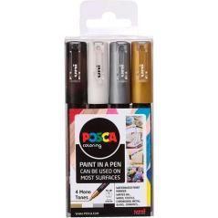Uniball estuche 4 marcadores posca pc-1m/4c no permanente punta fina 0.7mm c/surtidos bwsg - Imagen 1