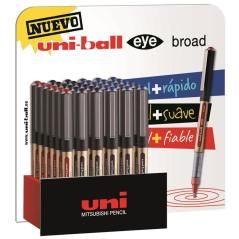 Uniball expositor rollerball eye broad ub-150-10/3d 36 unidades rojo-negro-azul -36u- - Imagen 1
