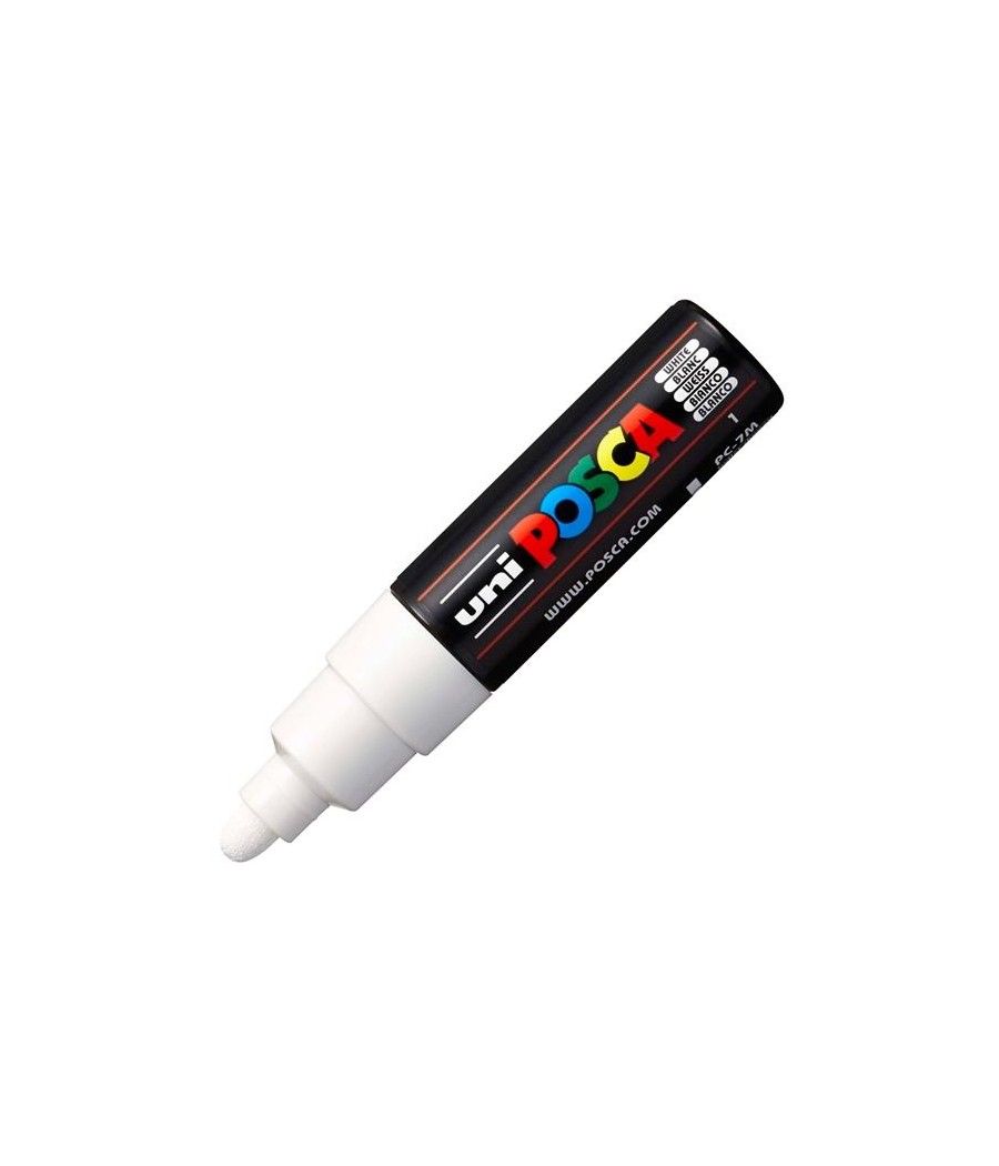 Uniball marcador posca pc-7m no permanente punta forma de bala 4,5-5,5mm blanco - Imagen 1