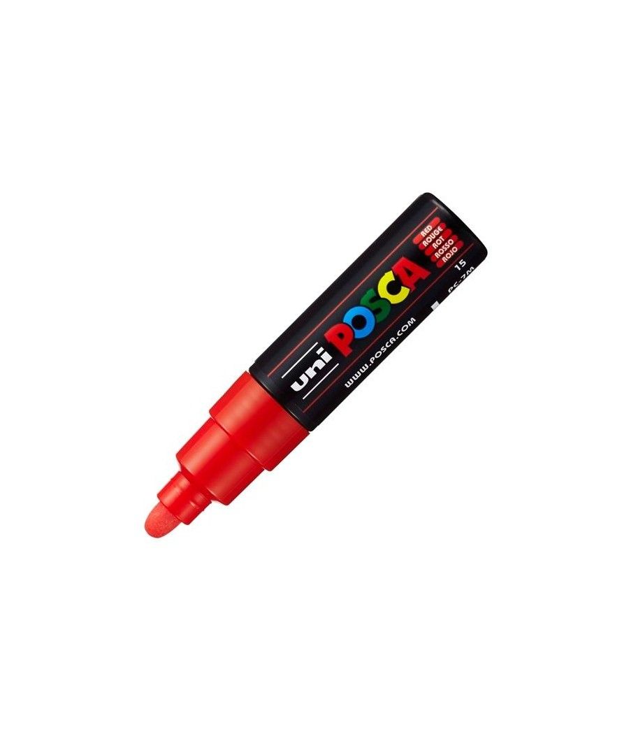 Uniball marcador posca pc-7m no permanente punta forma de bala 4,5-5,5mm rojo - Imagen 1