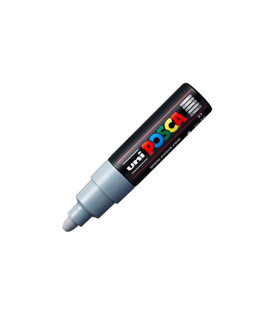Uniball marcador posca pc-7m no permanente punta forma de bala 4,5-5,5mm gris - Imagen 1