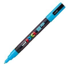 Posca marcador  pc-3m punta cónica 0,9 - 1,3 mm azul claro