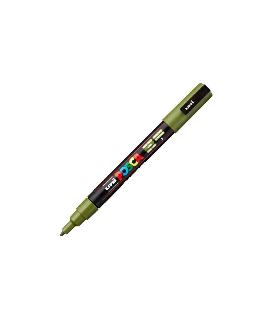 Uniball marcador posca pc-3m punta cÓnica 0,9 - 1,3 mm verde kaki - Imagen 1