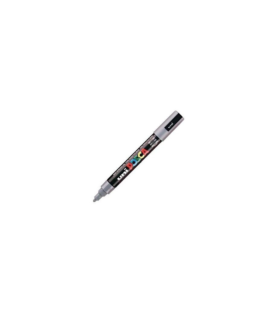 Uniball marcador posca pc-5m no permanente punta forma de bala 1,8 - 2,5 mm gris - Imagen 1