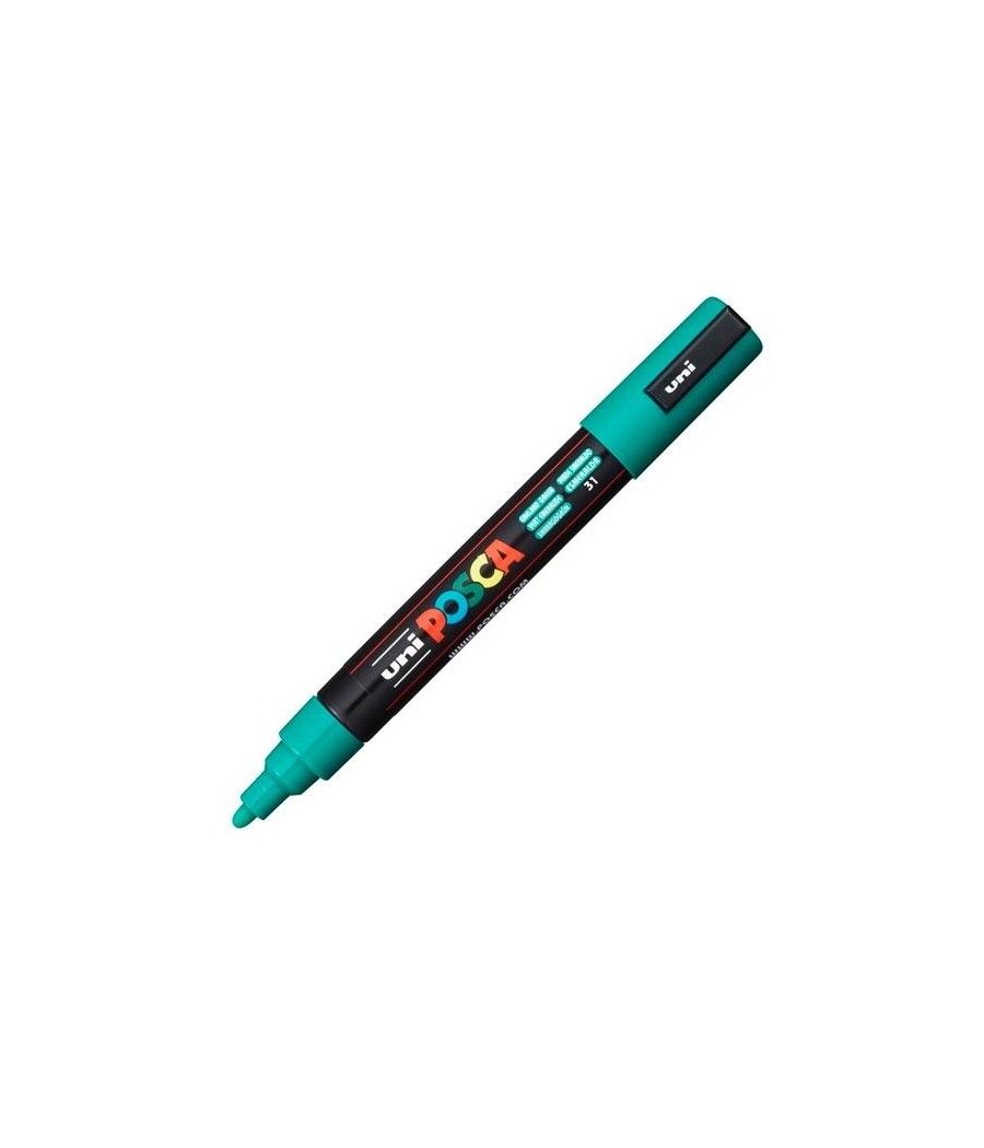Uniball marcador posca pc-5m no permanente punta forma de bala 1,8 - 2,5 mm verde esmeralda - Imagen 1
