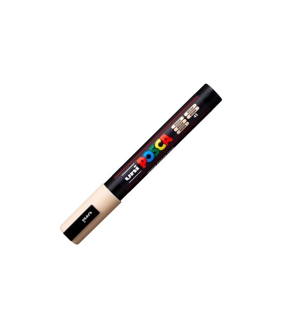 Uniball marcador posca pc-5m no permanente punta forma de bala 1,8 - 2,5 mm beige - Imagen 1