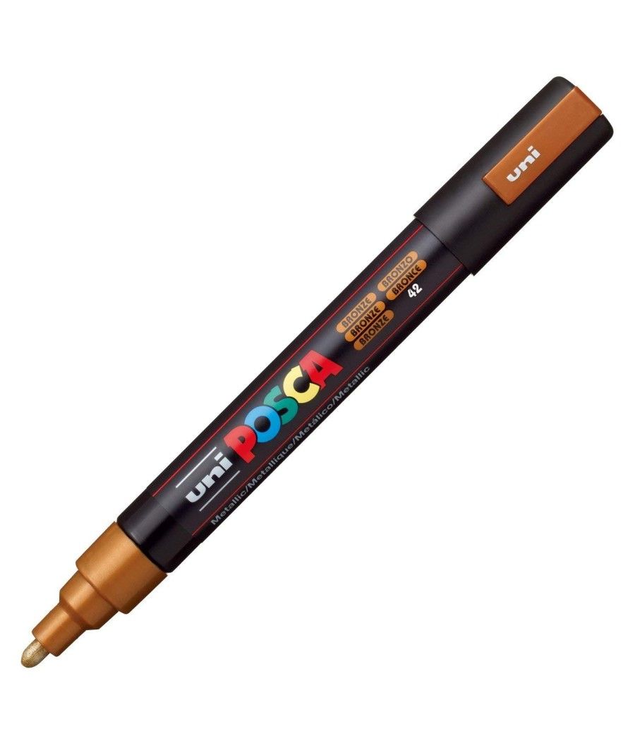 Uniball marcador posca pc-5m no permanente punta forma de bala 1,8 - 2,5 mm bronce metÁlico - Imagen 1
