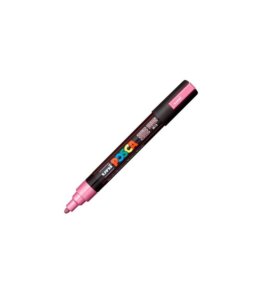 Uniball marcador posca pc-5m no permanente punta forma de bala 1,8 - 2,5 mm rosa metÁlico - Imagen 1