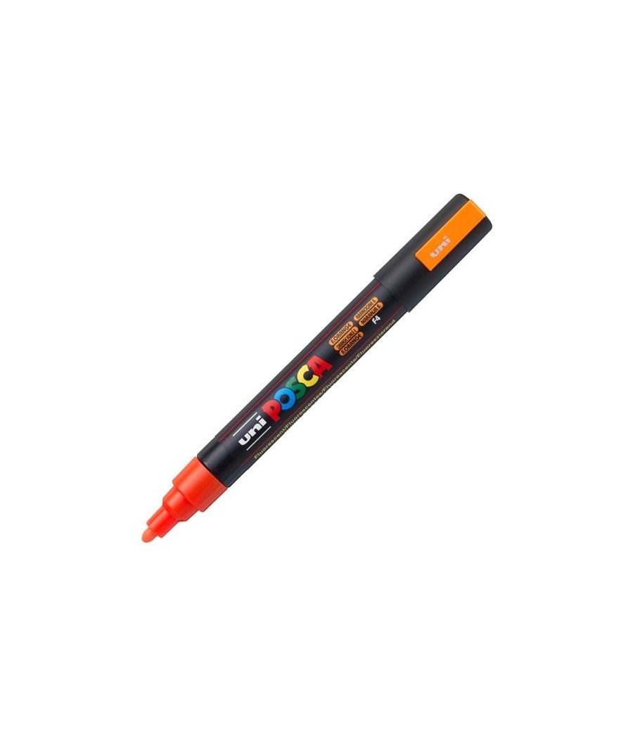 Uniball marcador posca pc-5m no permanente punta forma de bala 1,8 - 2,5 mm fluor naranja - Imagen 1