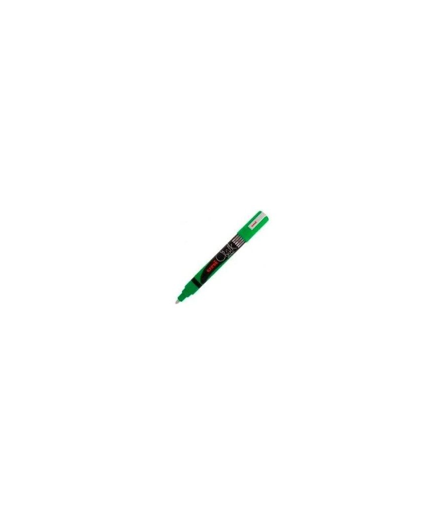 Uniball marcador de tiza liquida pwe-5m verde fluor - Imagen 1