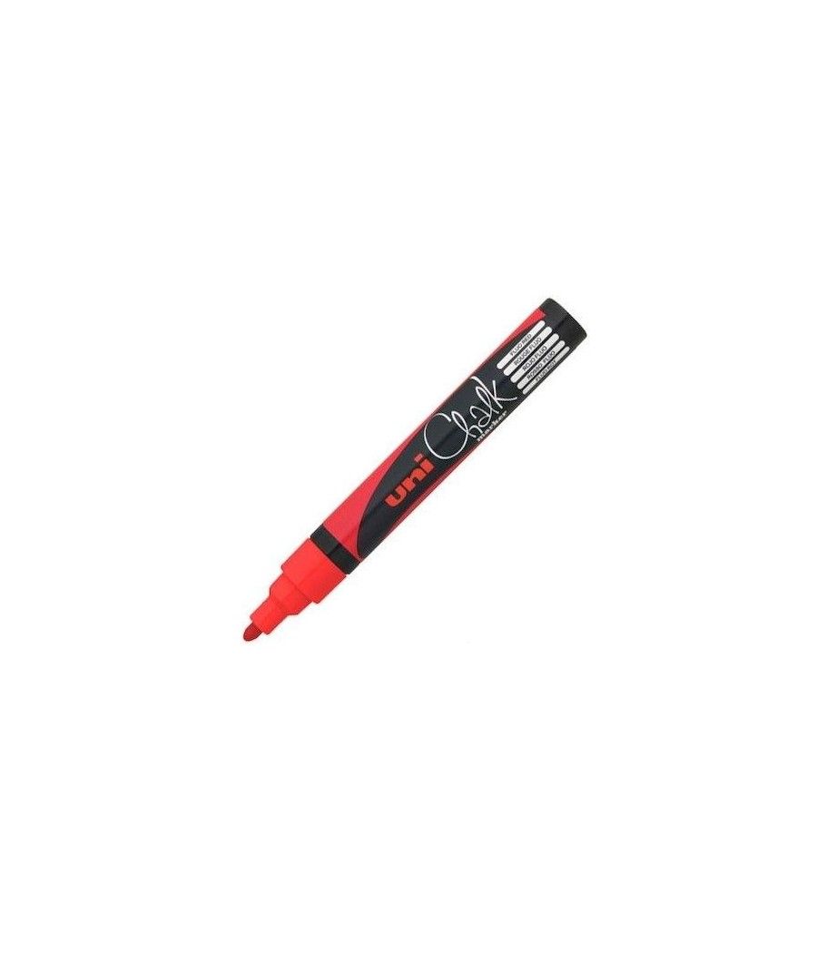Uniball marcador de tiza liquida pwe-5m rojo -6u- - Imagen 1