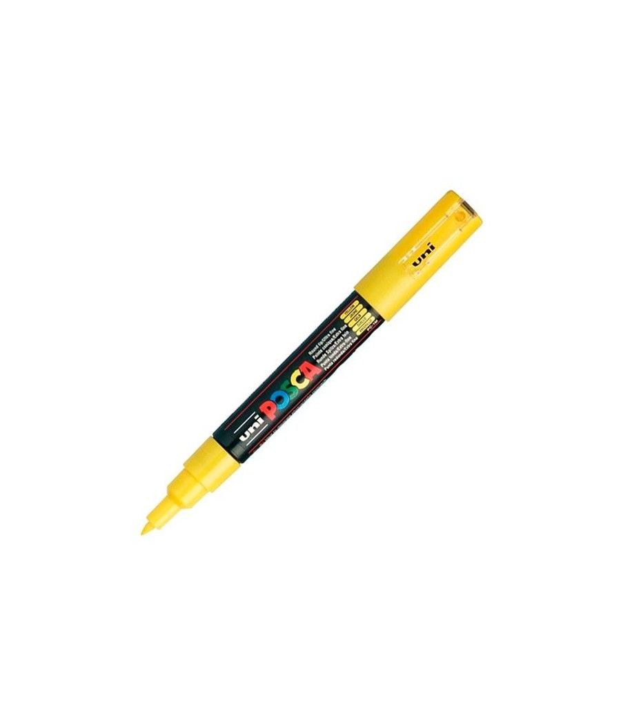 Uniball marcador posca pc-1m no permanente punta fina 0.7mm amarillo sol - Imagen 1