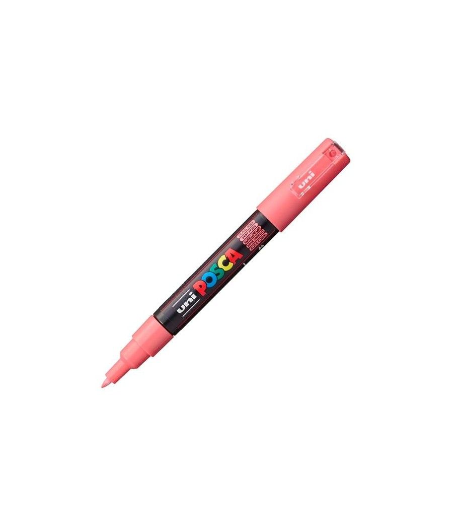 Uniball marcador posca pc-1m no permanente punta fina 0.7mm rosa coral - Imagen 1