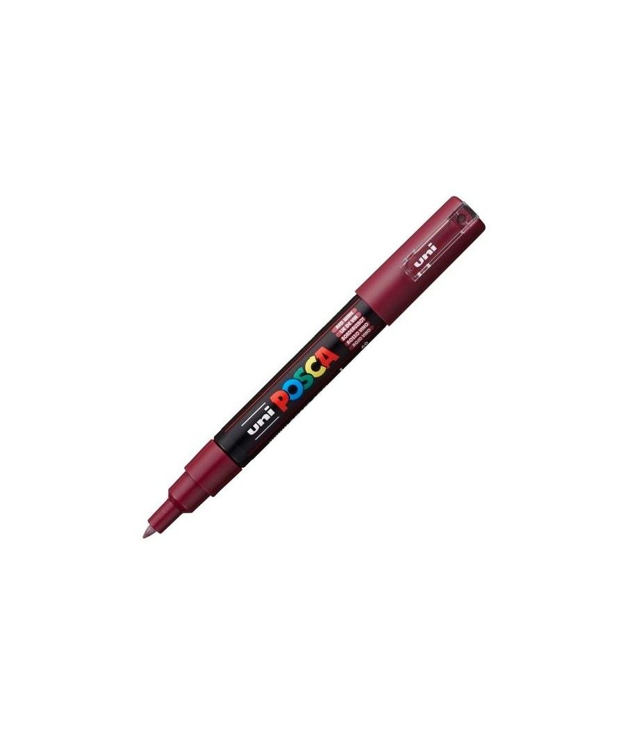 Uniball marcador posca pc-1m no permanente punta fina 0.7mm rojo vino - Imagen 1