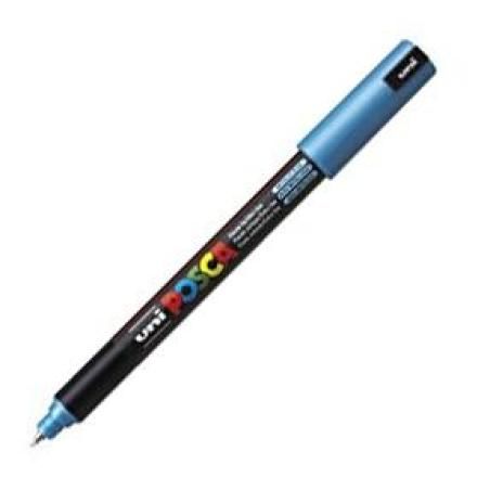 Uniball marcador posca pc-1mr no permanente punta extrafina 0.7mm azul metÁlico - Imagen 1