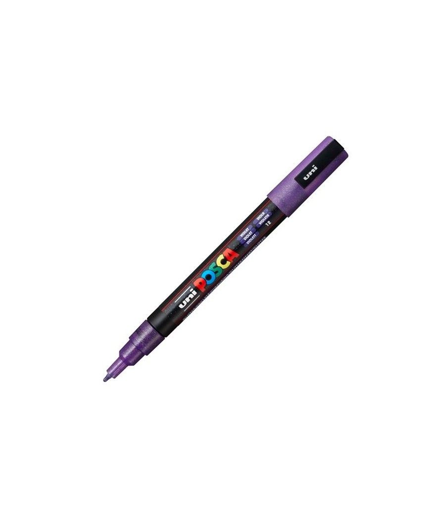 Uniball marcador posca pc-3ml punta cÓnica 0,9 - 1,3 mm violeta purpurina - Imagen 1