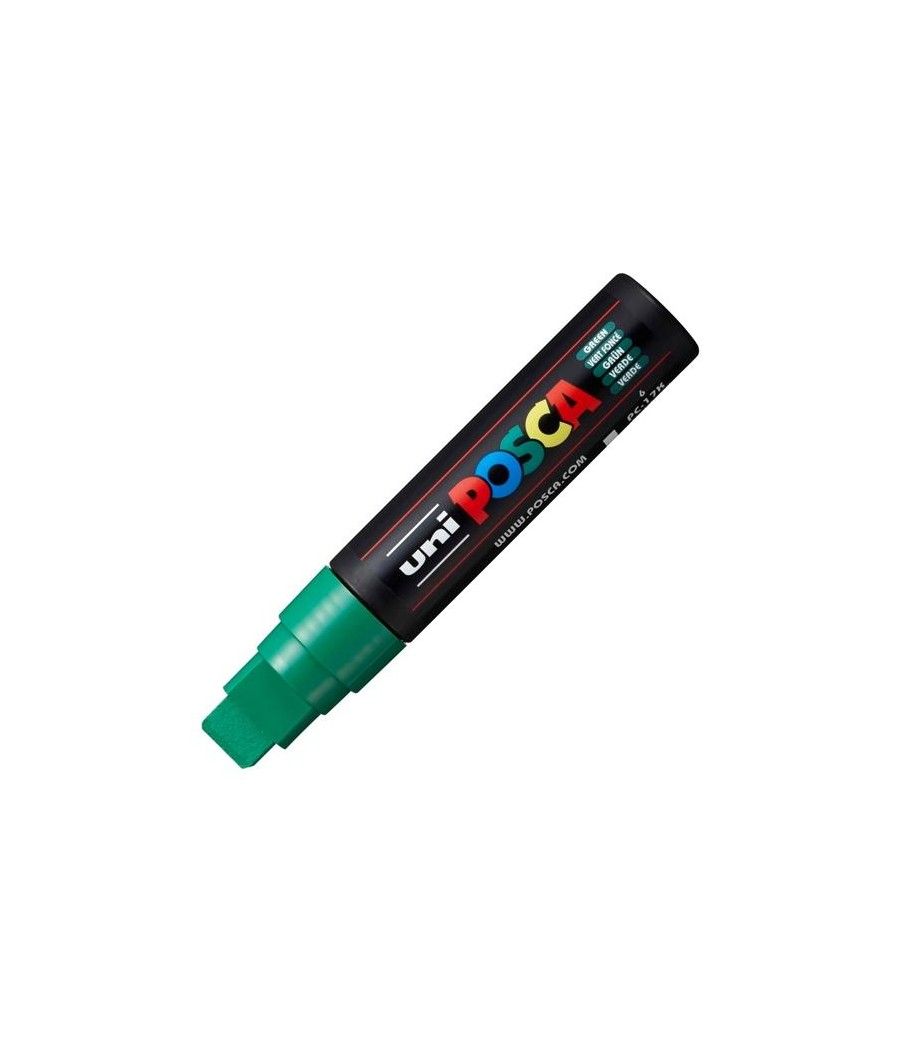 Uniball marcador posca pc-17k no permanente punta biselada 15mm verde - Imagen 1