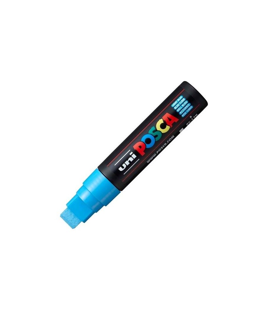 Uniball marcador posca pc-17k no permanente punta biselada 15mm azul claro - Imagen 1