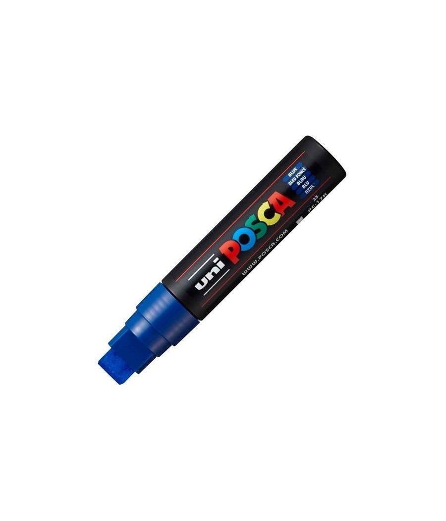 Uniball marcador posca pc-17k no permanente punta biselada 15mm azul - Imagen 1