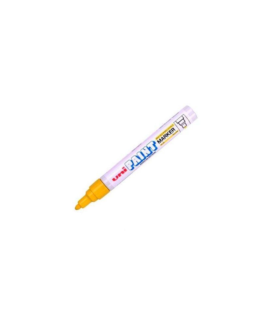 Uniball marcador permanente paint marker px-20(l) amarillo -12u- - Imagen 1