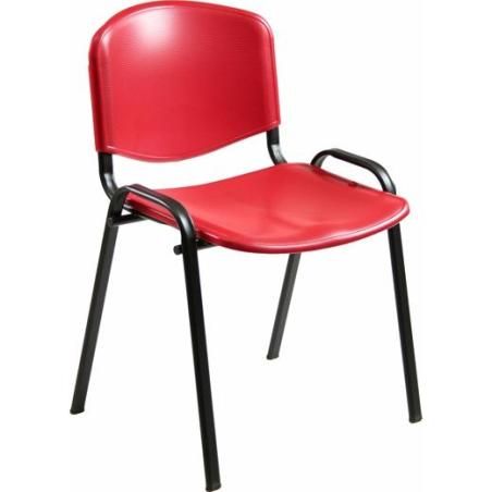 Unisit silla confidente dado plastico roja - Imagen 1