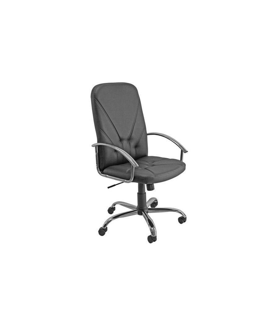 Unisit sillÓn direccion dante cuero negro base cromada - Imagen 1