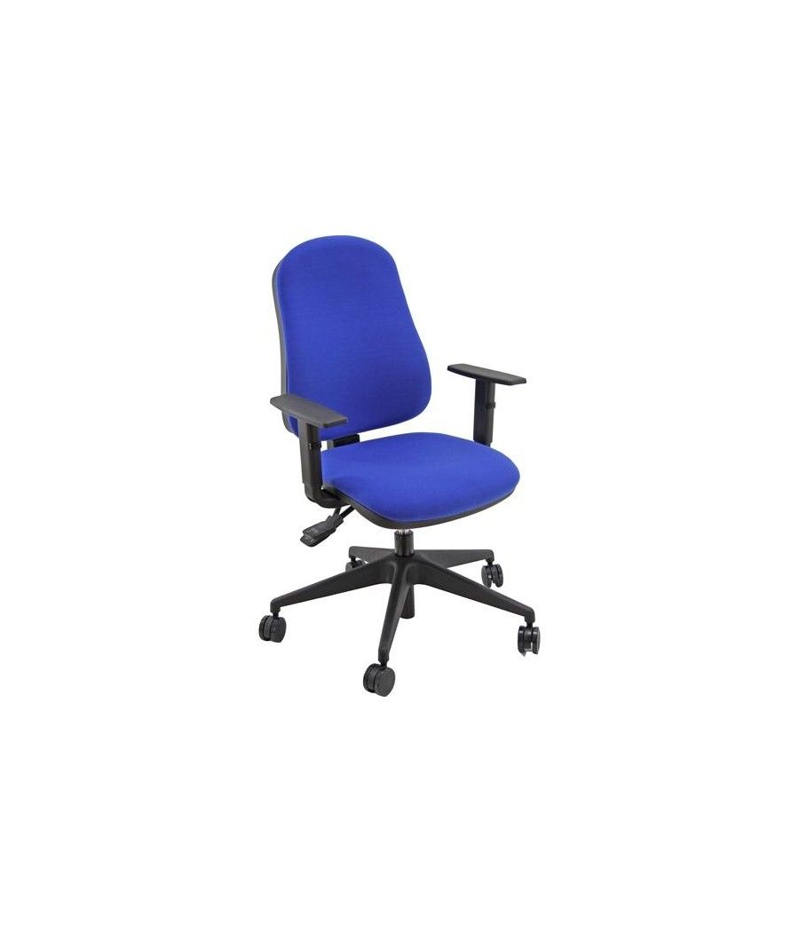 Unisit silla administrativa sincro simple azul reposabrazos ajustables - Imagen 1