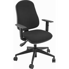 Unisit silla administrativa sincro simple negra reposabrazos ajustables - Imagen 1
