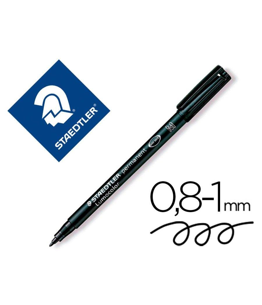 Rotulador staedtler lumocolor retroproyeccion punta de fibrapermanente 317-9 negro punta media redonda 0.8-1 mm pack 10 unidades