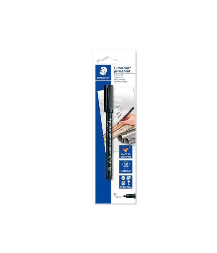 Rotulador staedtler lumocolor retroproyeccion punta de fibrapermanente 317-9 negro punta media redonda 0.8-1 mm pack 10 unidades