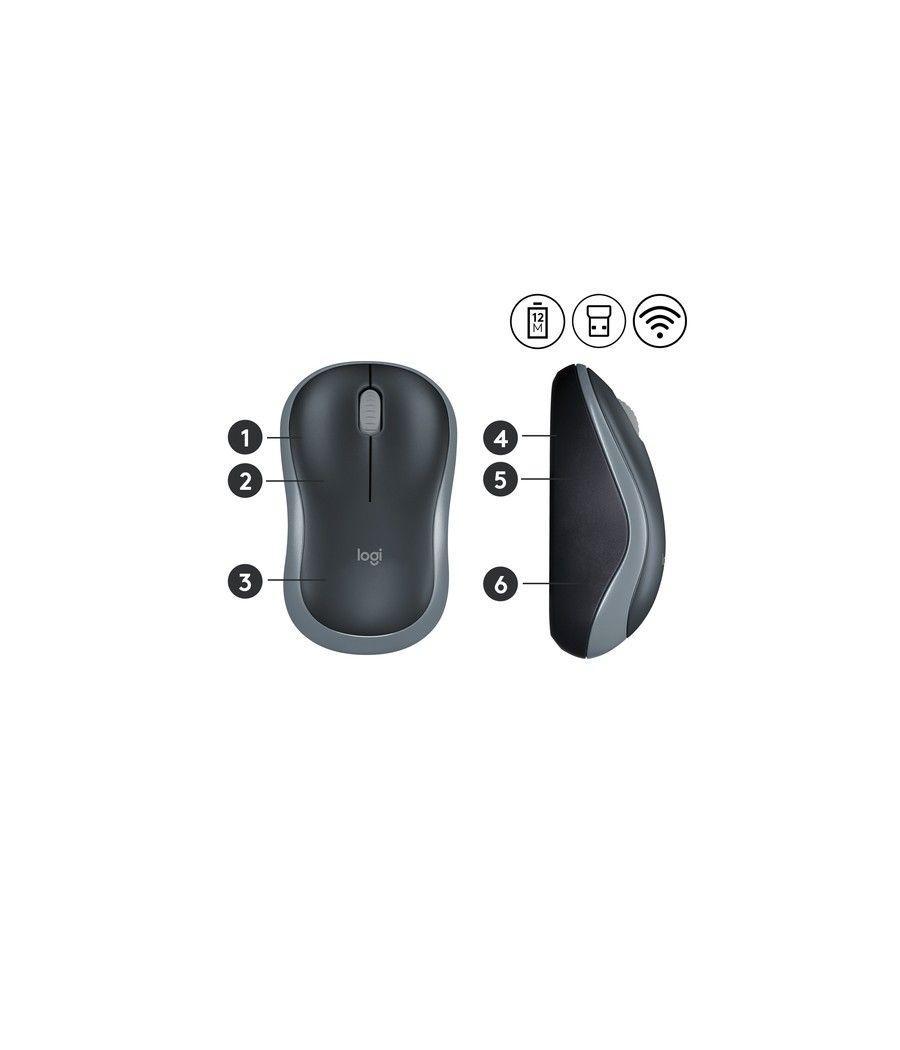 Logitech M185 ratón RF inalámbrico Óptico - Imagen 4