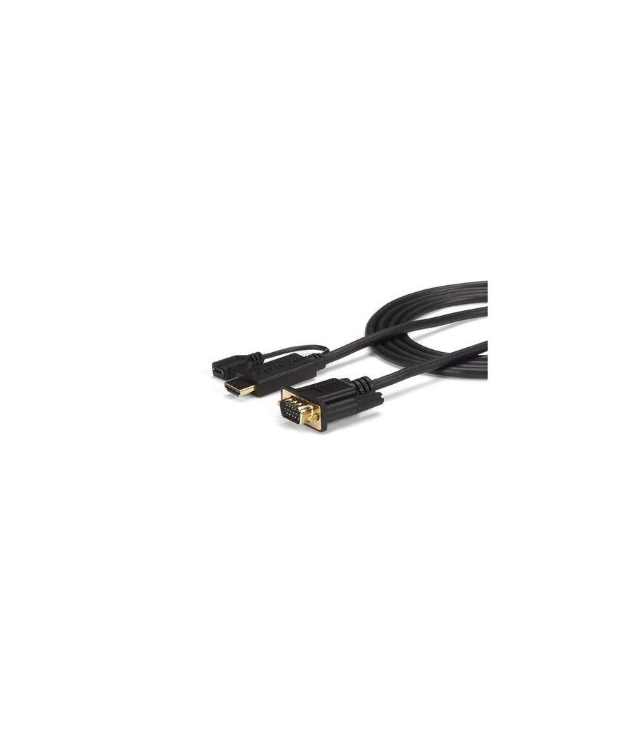 StarTech.com Cable de 3m Conversor Activo HDMI a VGA - Adaptador 1920x1200 1080p - Imagen 1