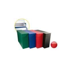 Mariola caja de transferencia cartÓn forrado con tela geltex folio rojo - Imagen 1