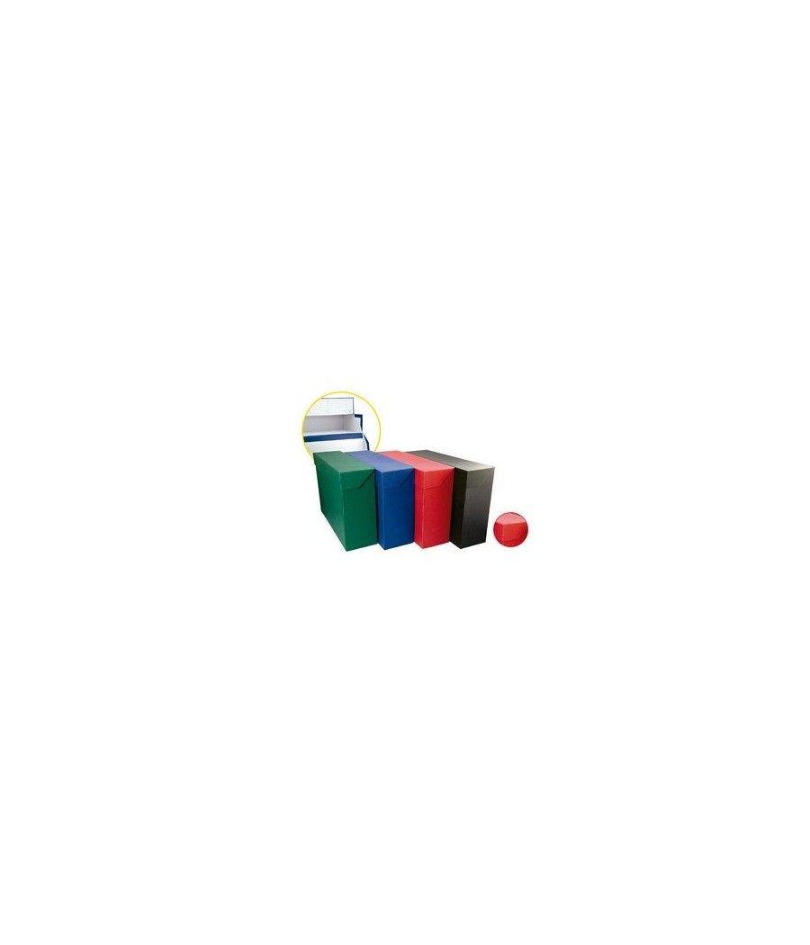 Mariola caja de transferencia cartÓn forrado con tela geltex folio rojo - Imagen 1
