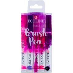 Talens ecoline rotuladores brush pen punta pincel violeta estuche 5 ud