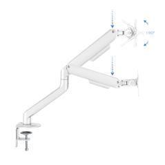 Soporte mesa pant. gira incli 1 brazo 17-32 blanco - Imagen 3
