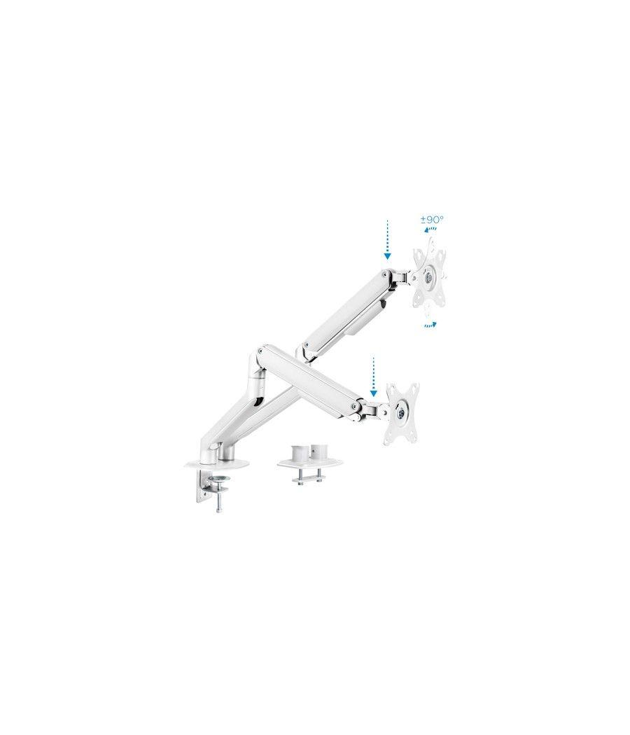 Soporte mesa pant gira incli 2 brazos 17-32 blanco - Imagen 2