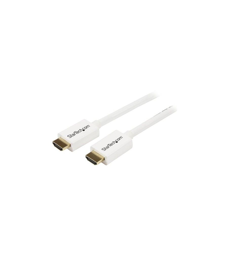 StarTech.com Cable HDMI de alta velocidad de 1m - Macho a Macho - Certificado CL3 Instalación en Pared - Ultra HD 4k x 2k - Blan