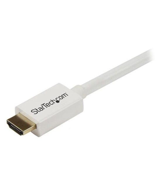 StarTech.com Cable HDMI de alta velocidad de 1m - Macho a Macho - Certificado CL3 Instalación en Pared - Ultra HD 4k x 2k - Blan