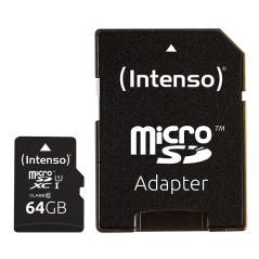 Tarjeta de memoria micro sd intenso 64gb uhs - i cl10 + adaptador sd - Imagen 1